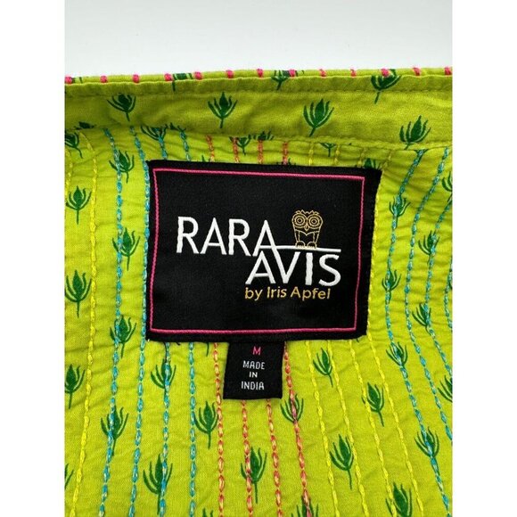 Rara Avis by Iris Apfel Mixed Quilted Printed Coat Multicolored Women Size Mediu - Picture 13 of 16